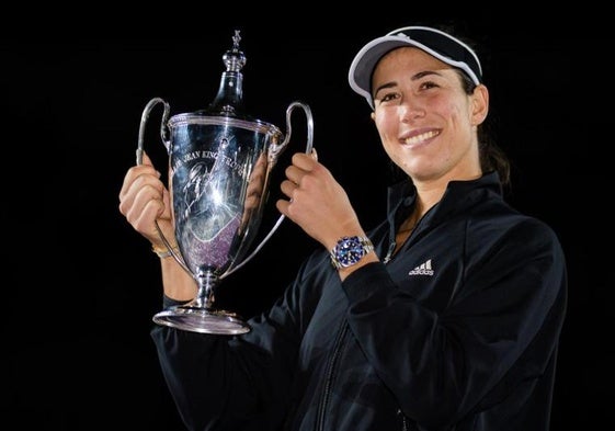 Garbiñe Muguruza, tras conquistar el Torneo de Maestras en 2021.