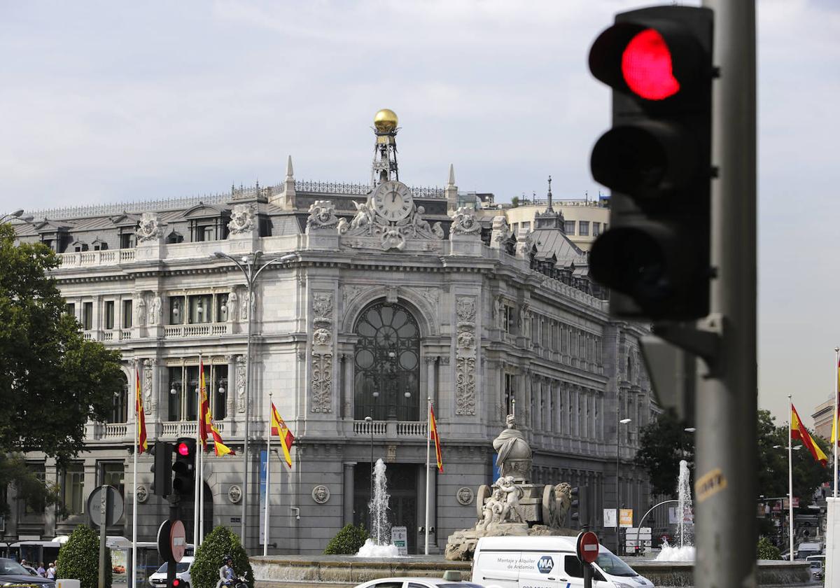 La fachada de la sede del Banco de España en Madrid.