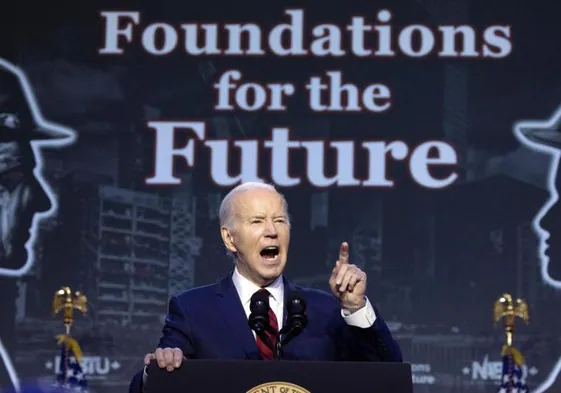Biden pronuncia un discurso durante la Conferencia Legislativa de 2024 de los Sindicatos de la Construcción de América del Norte.