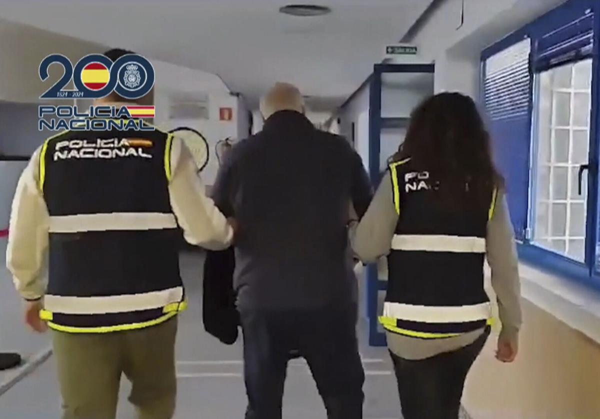 Captura del video que facilitó la Policía Nacional el pasado 10 de enero de 2024 de la detención en Marbella (Málaga) del presunto cabecilla de la Mocro Maffia.