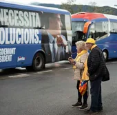 Caravana de autobuses de la campaña de Junts.