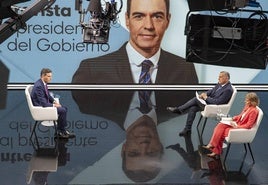 Pedro Sánchez, durante su entrevista en RTVE este lunes.