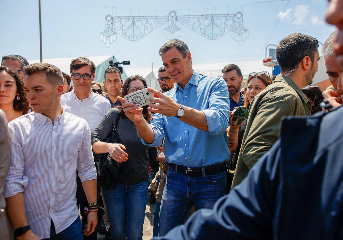 Sánchez, junto a Illa este miércoles en Barcelona.