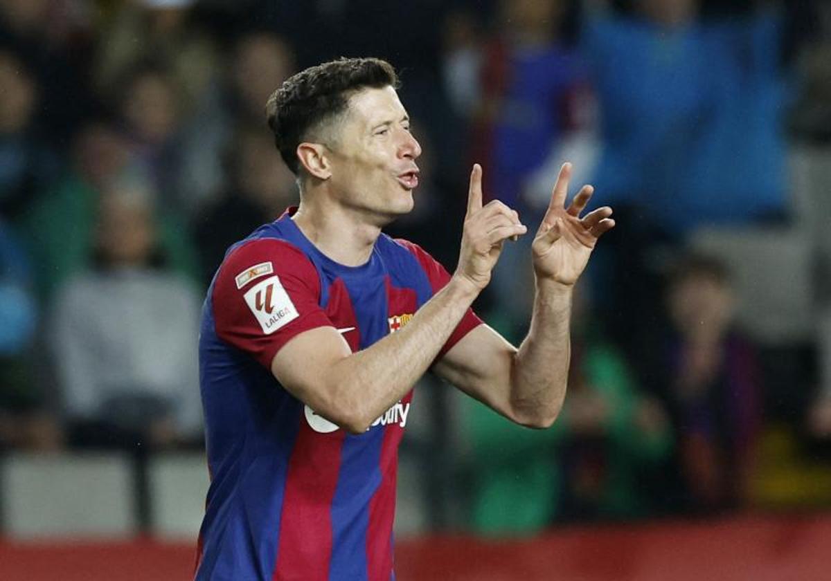 El polaco Robert Lewandowski, fundamental para el Barça.