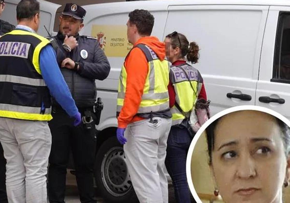 El furgón policial a las puertas del bloque donde murió Carmen Tejero