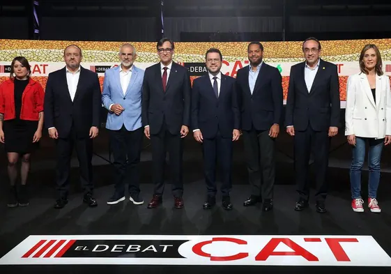 Los candidatos a las elecciones autonómicas catalanas que participaron este lunes en el debate de La Sexta.