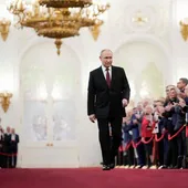 Vladímir Putin, en la ceremonia de toma de posesión en el Kremlin.