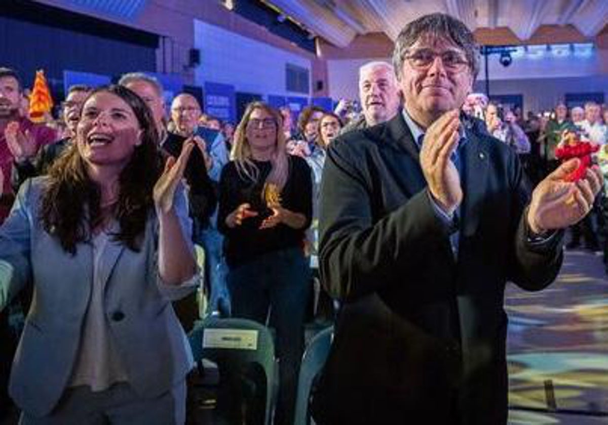 Mitin de Puigdemont en Argelès-sur-Mer