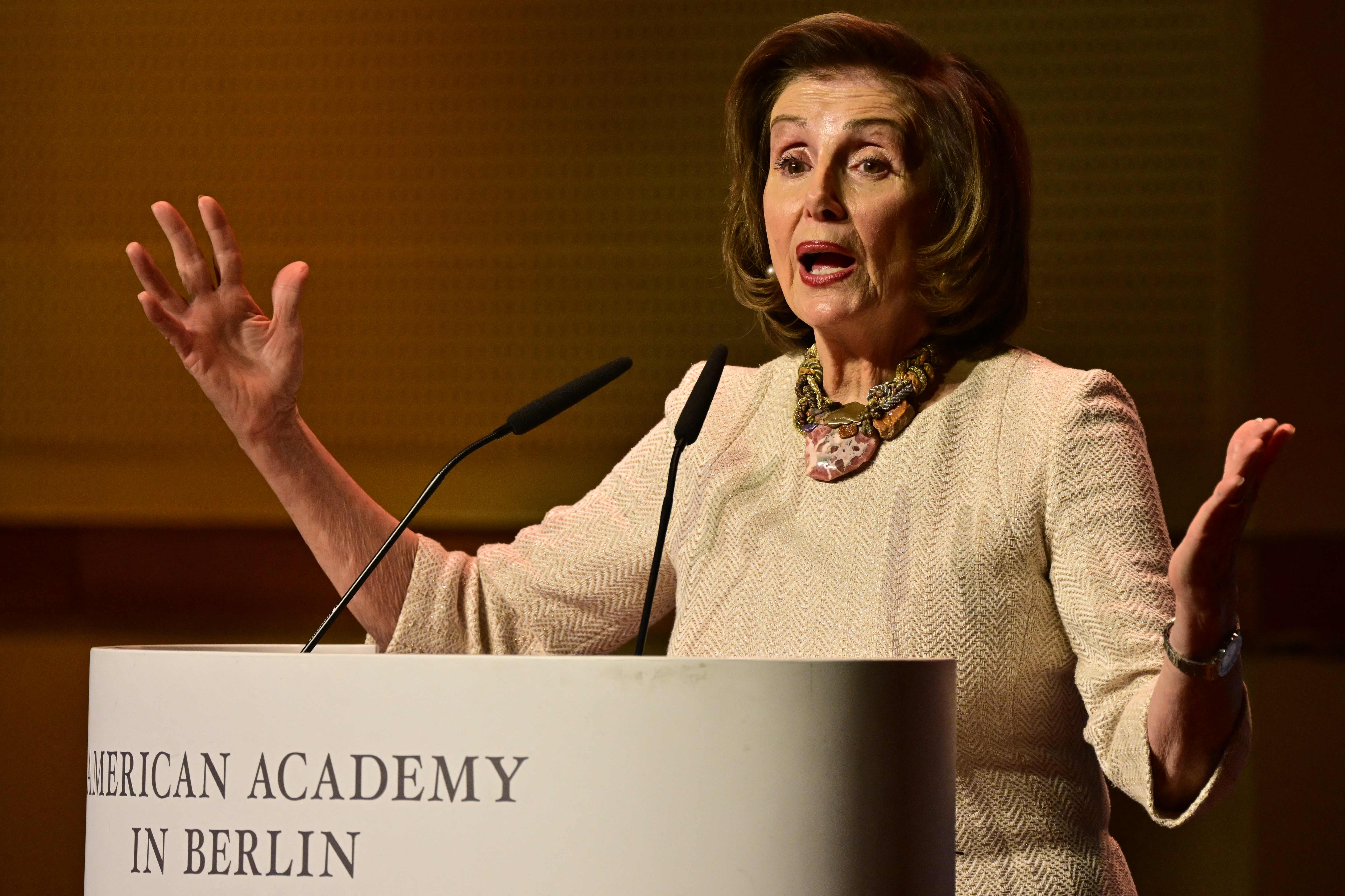 Nancy Pelosi, durante un discurso.