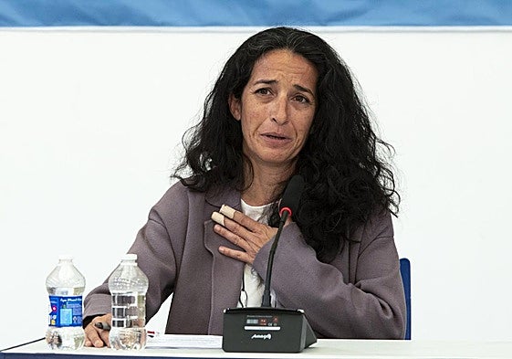 Patricia Ramírez, la madre del niño Gabriel Cruz, asesinado por la expareja de su padre en Níjar (Almería) en febrero de 2018, ofrece una rueda de prensa.
