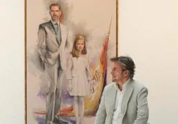 El pintor Ricardo Sanz nos cuenta cómo posaron Letizia y Felipe para él: «Son como los vemos, con mucha cercanía»