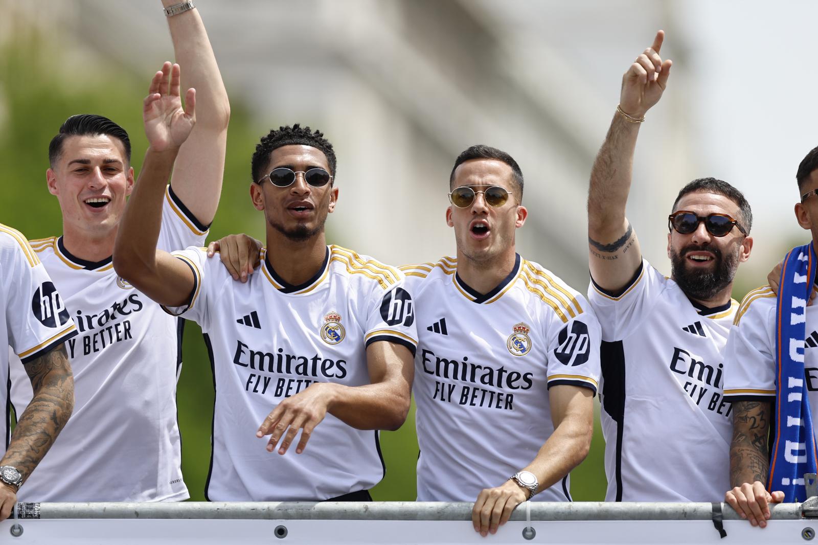 La fiesta de celebración del título de Liga del Real Madrid, en imágenes