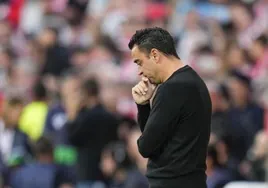 El técnico del FC Barcelona, Xavi Hernández