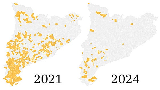 Radiografía de una debacle: ERC pierde en el 85% de los municipios en los que ganó en 2021