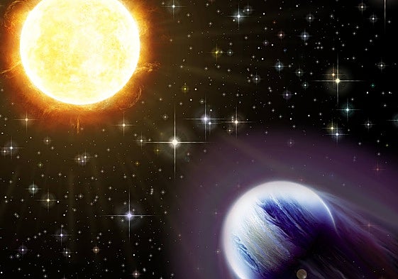 Recreación artística del sistema WASP-193b.