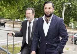 Rafael Amargo a su entrada al juicio en la Audiencia Provincial de Madrid.