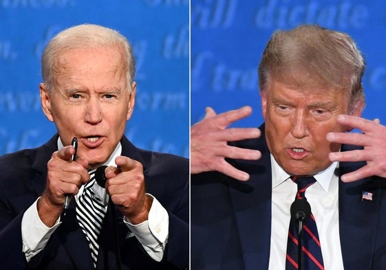 El presidente de EE UU, Joe Biden, y su contrincante electoral, Donald Trump.