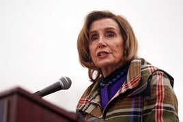 Nancy Pelosi, durante un discurso.