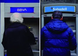 Cajeros de BBVA y de Banco Sabadell.