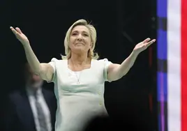 La líder ultraderechista francesa Marine Le Pen, en un acto de campaña.