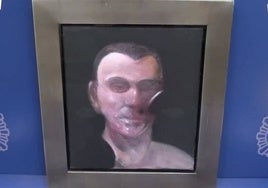 El lienzo de Francis Bacon recuperado, en un imagen facilitada por la policía.