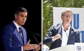 Pedro Sánchez y Alberto Núñez Feijóo.