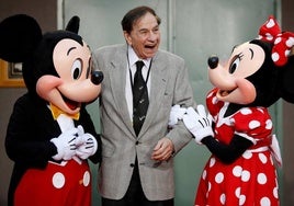 Richard Sherman, junto a Micky y Minnie.