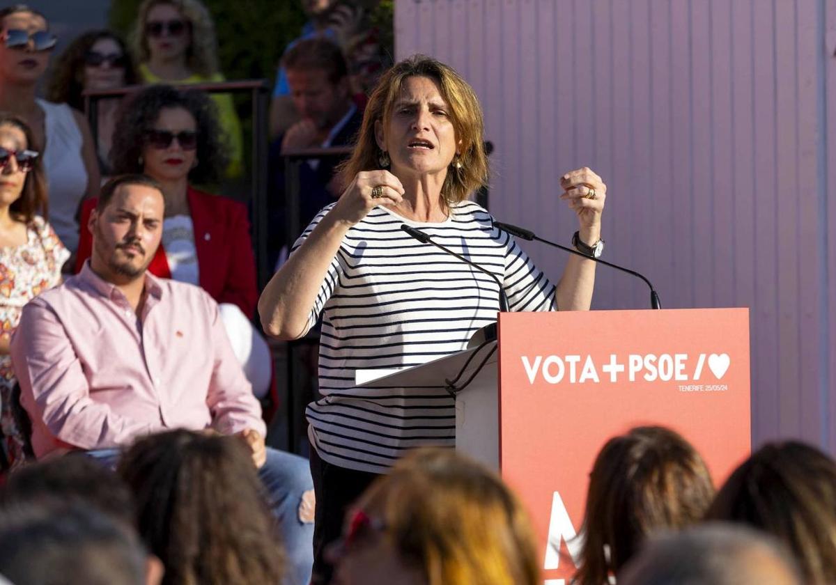 La candidata del PSOE a las europeas, Teresa Ribera.