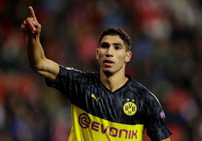 Achraf Hakimi pasó dos años cedido en el Dortmund por el Real Madrid.