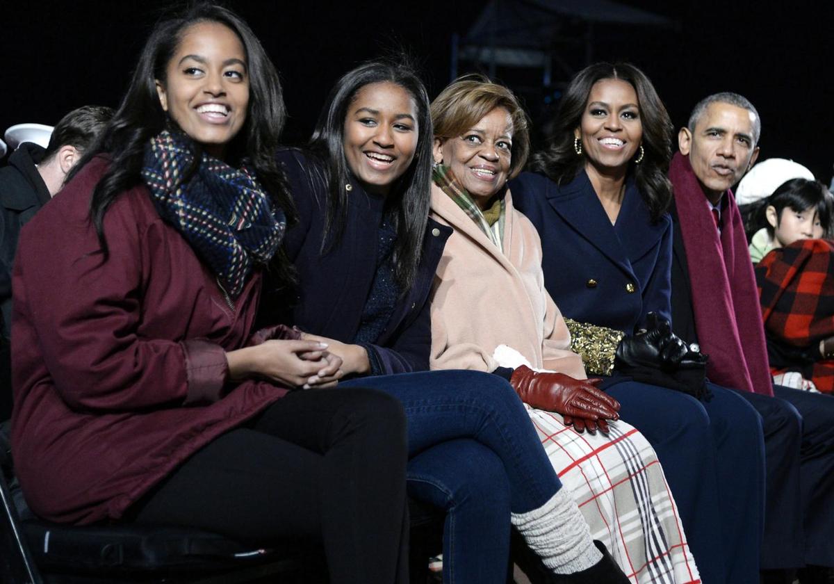 La familia Obama, acompañados de Marian Robinson, en una imagen de archivo.