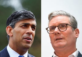 El primer ministro británico, Rishi Sunak, y el líder laborista, Keir Starmer.