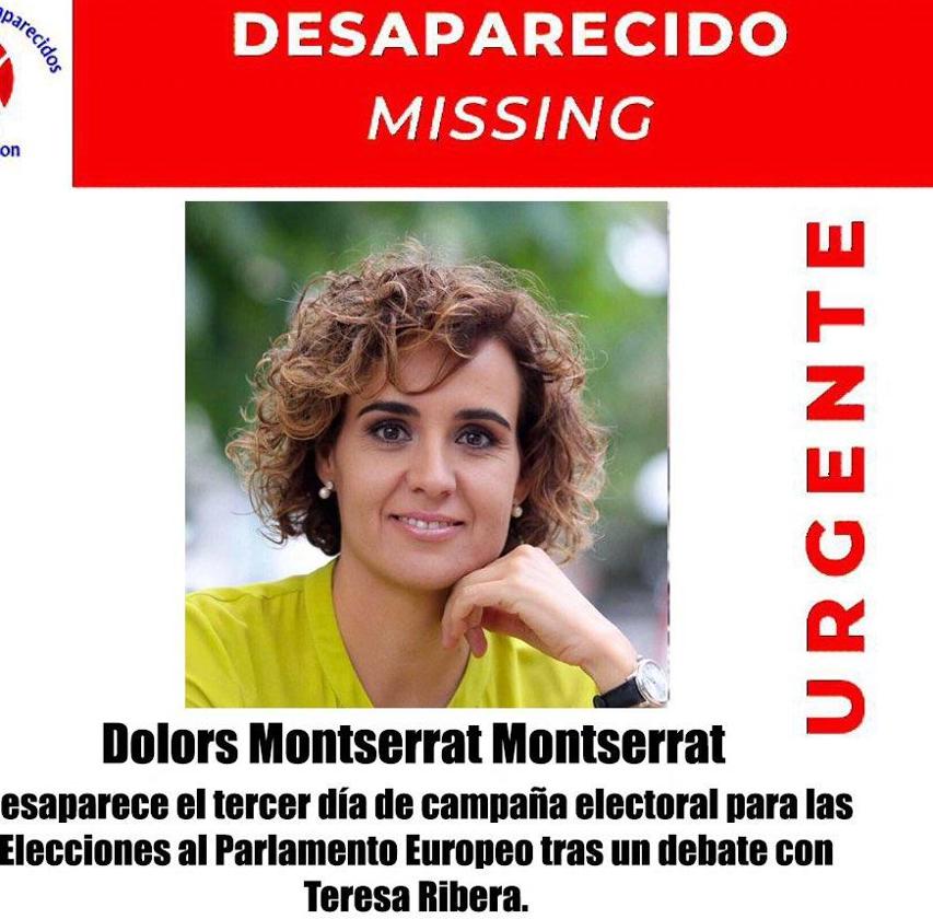 Montaje con la imagen de Dolors Montserrat.