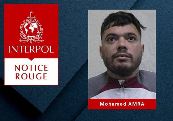 Interpol ha emitido una alerta roja sobre Mohamed Amra, que lleva casi un mes en paradero desconocido.