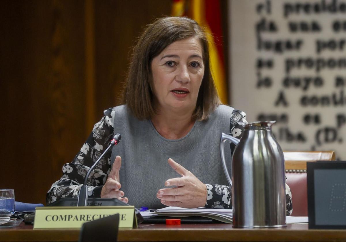 La presidenta del Congreso y expresidenta de Baleares, Francina Armengol, en el Senado.