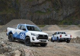 Prototipos de Hilux con pila de combustible de hidrógeno.