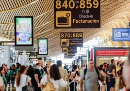 El aeropuerto de Madrid-Barajas.