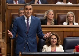 Pedro Sánchez en la sesión de control al Gobierno