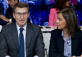 Alberto Núñez Feijóo y Carmen Fúnez.