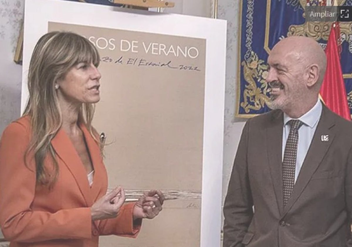 El rector de la Complutense con Begoña Gómez