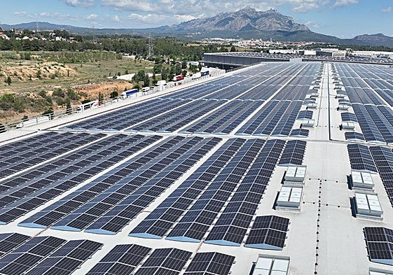 Vista aérea del bloque logístico de Mercadona en Abrera (Barcelona).