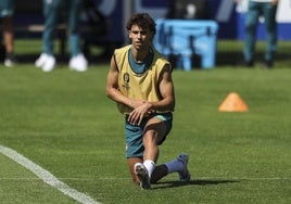 Joao Félix, durante un entrenamiento de Portugal.