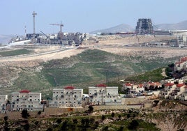 Vista de un asentamiento judío situado en Cisjordania, al noreste de Jerusalén,