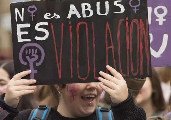 Una manifestación en contra de las violaciones y reclamando mayor castigo en los tribunales.