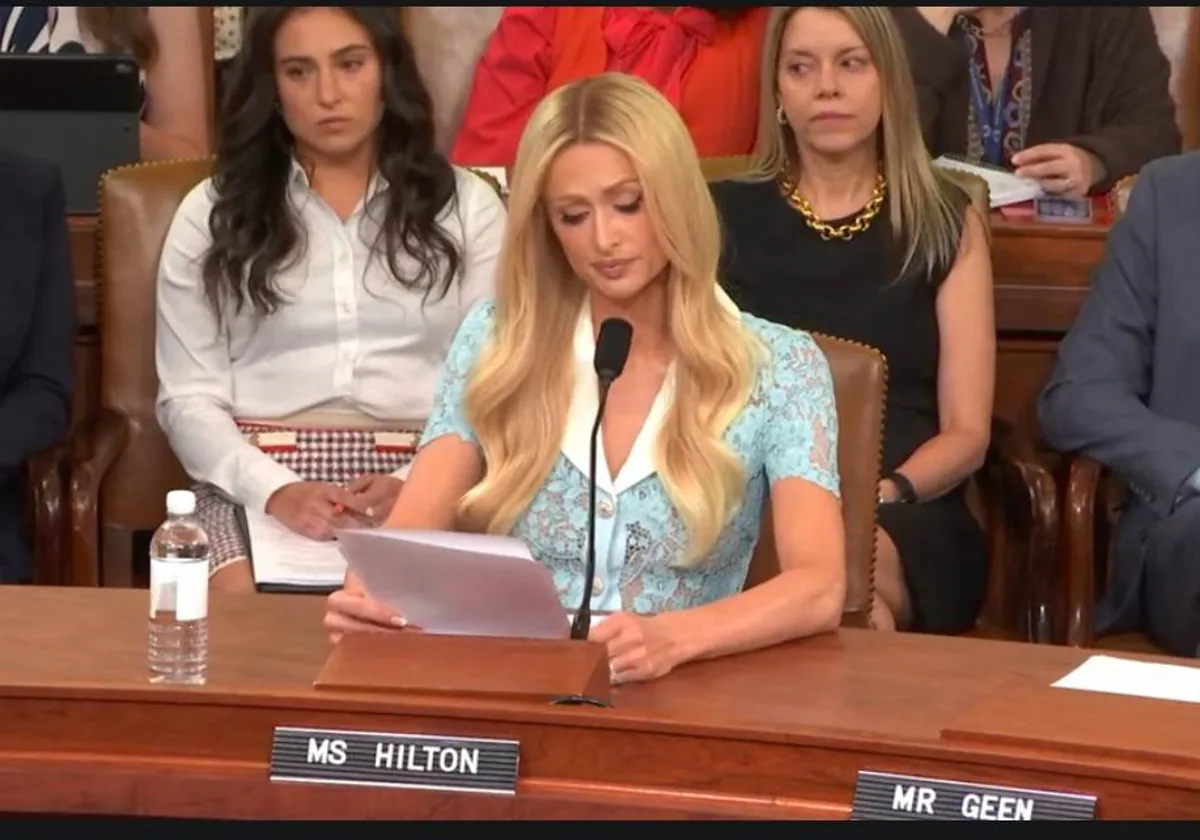 Paris Hilton en el Congreso de Estados Unidos, este miércoles.
