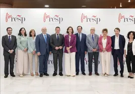 Los representantes de Finresp y sus asociaciones promotoras.