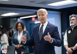 El presidente estadounidense, Joe Biden, en un acto celebrado este martes en Washington D.C.