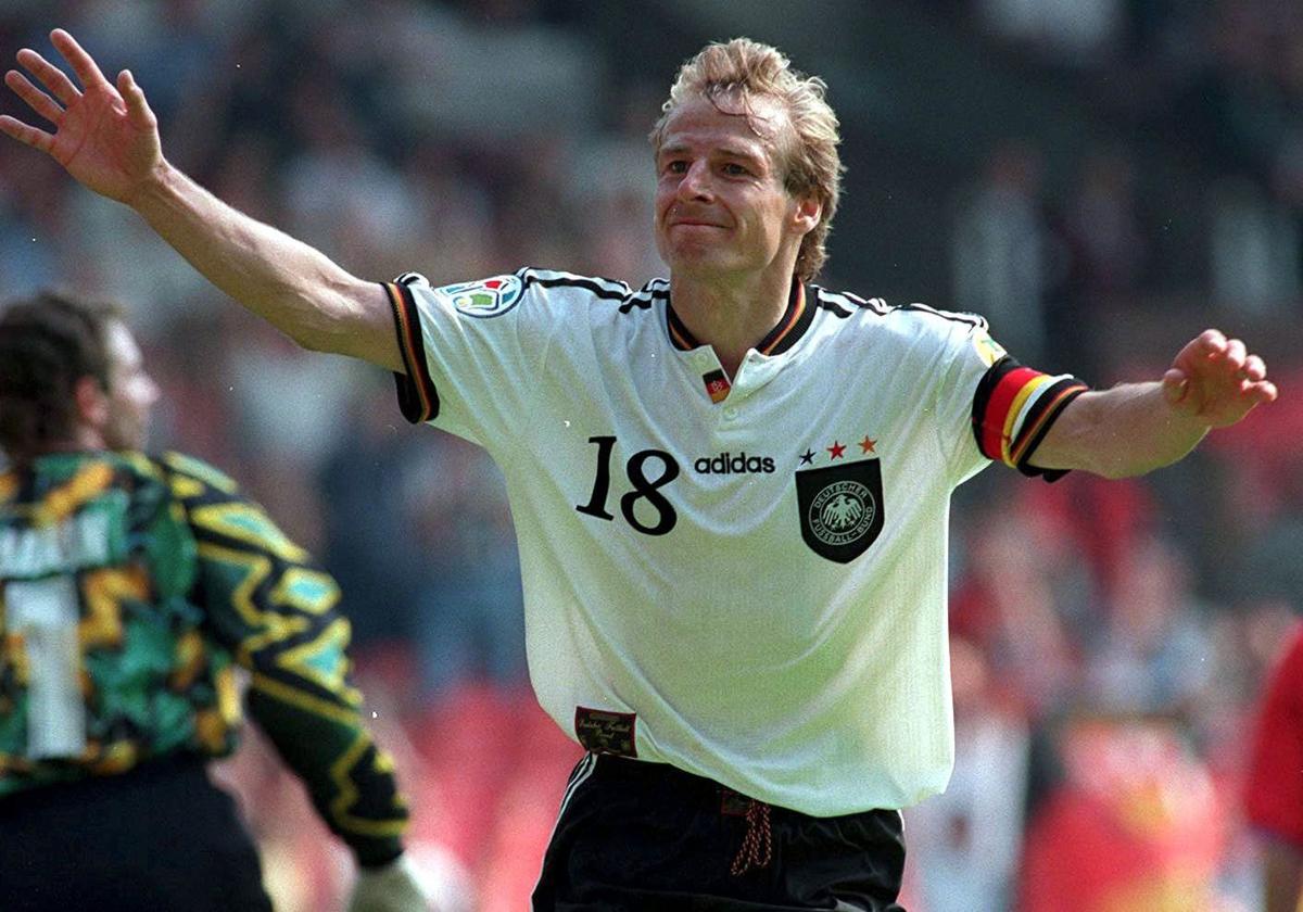 Jürgen Klinsmann, durante la Eurocopa de 1996.