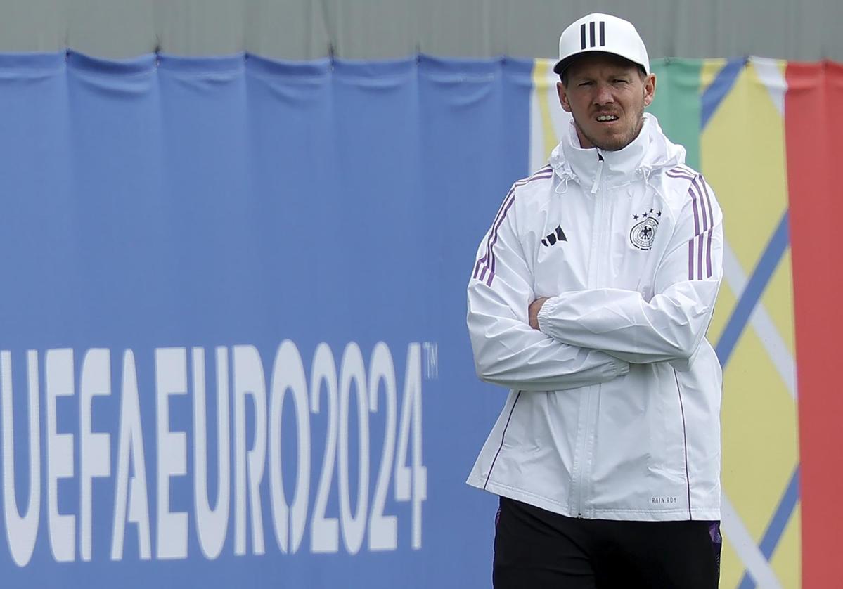 Julian Nagelsmann, durante un entrenamiento de Alemania.