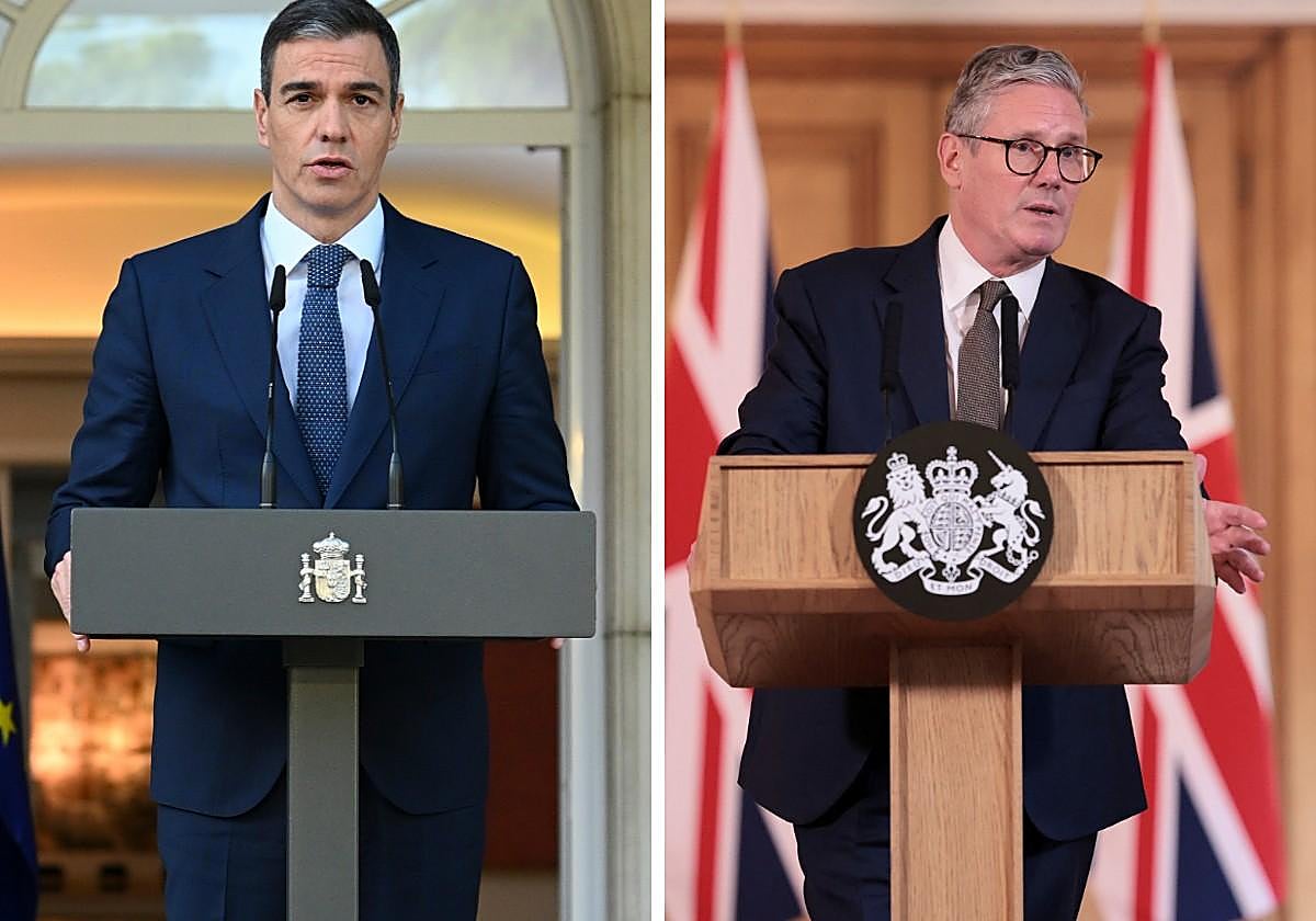 Pedro Sánchez y Keir Starmer.