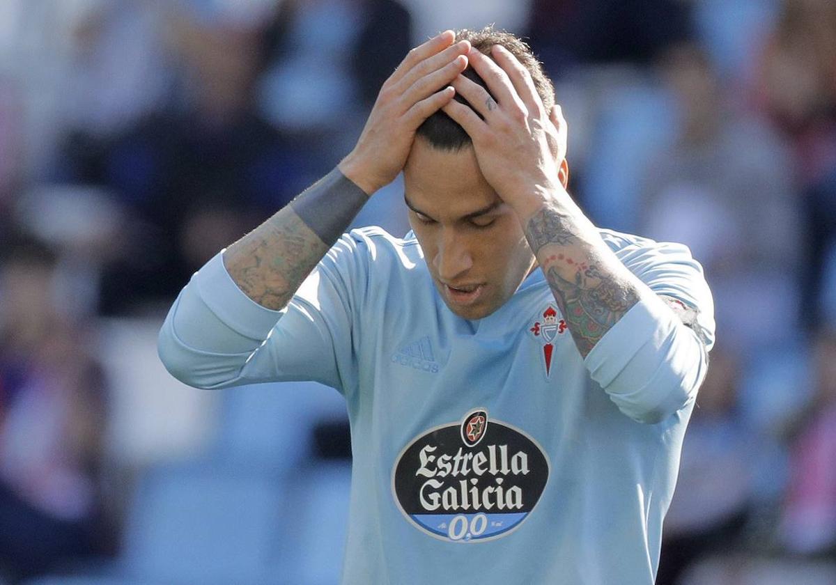 Hugo Mallo, durante su etapa en el Celta.